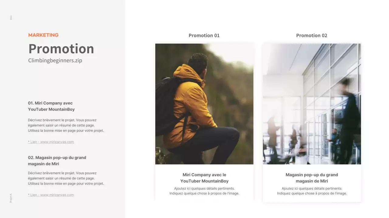 Un portefeuille au concept épuré en blanc et orange