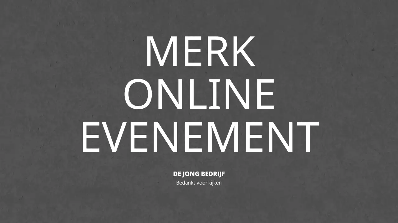 Voorstel voor een online evenement om de Grey-merkkanalen te promoten