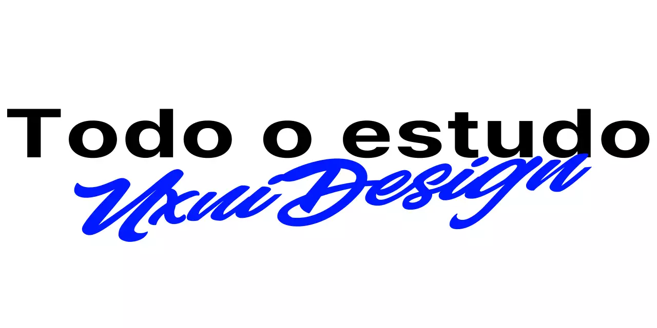 Logótipo de estúdio de design elegante com dois tipos de letra em azul e preto