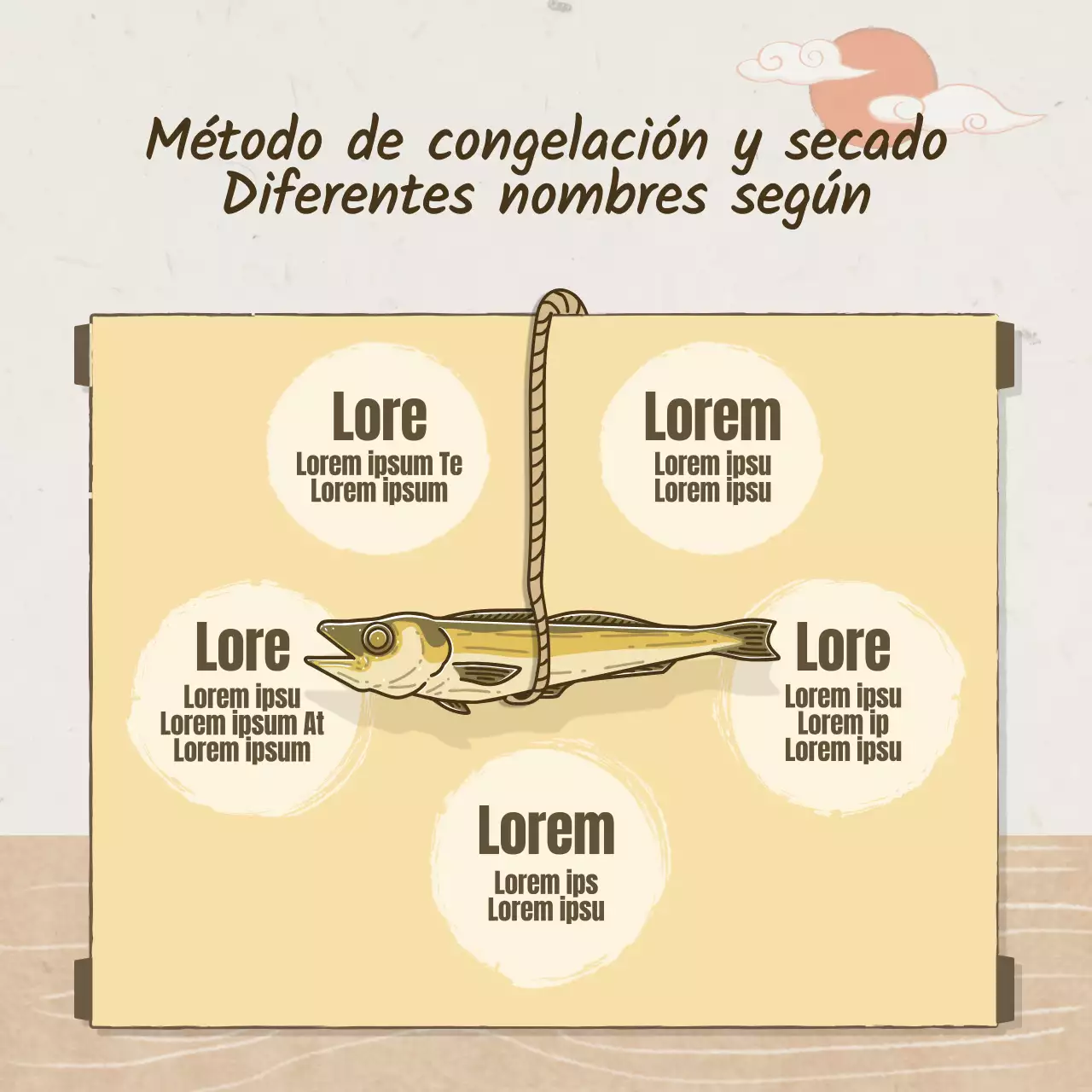 Un concepto tradicional pasado de moda en marrón y albaricoque