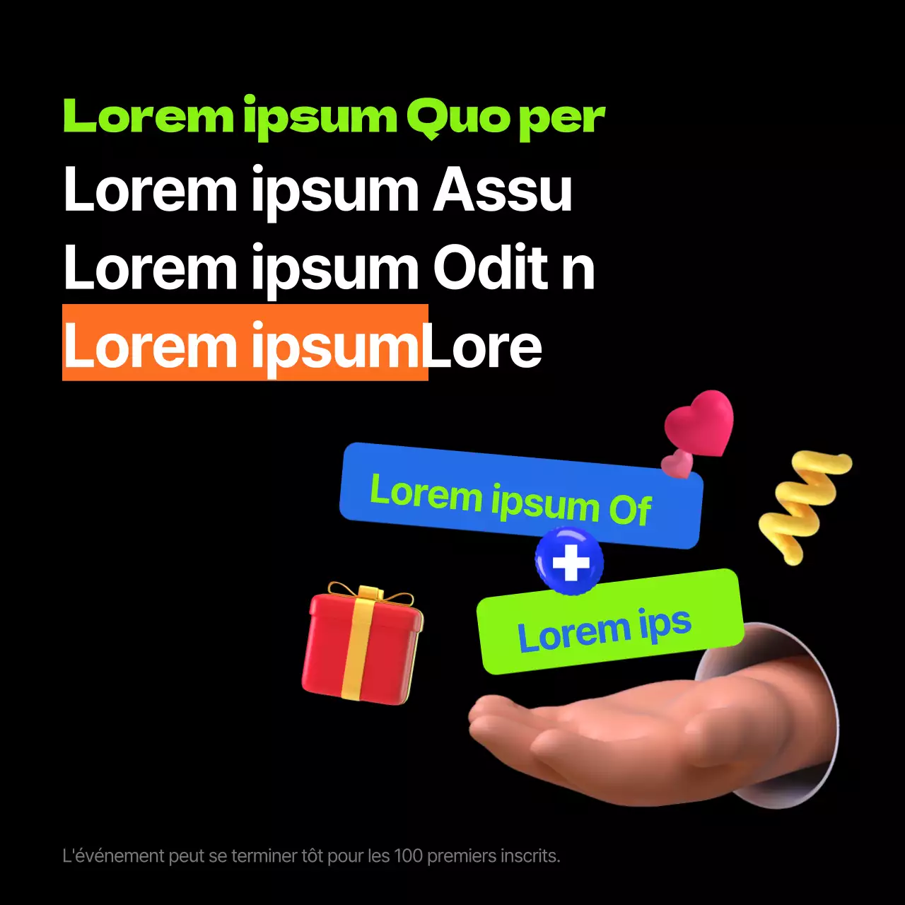 Un défi simple sur le thème du noir et du 3D (CardNews)