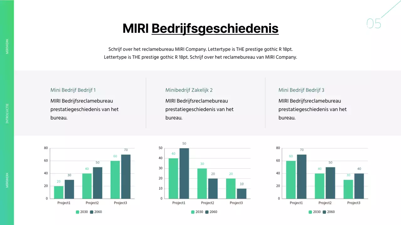 Groen en wit reclamebureau briefhoofd