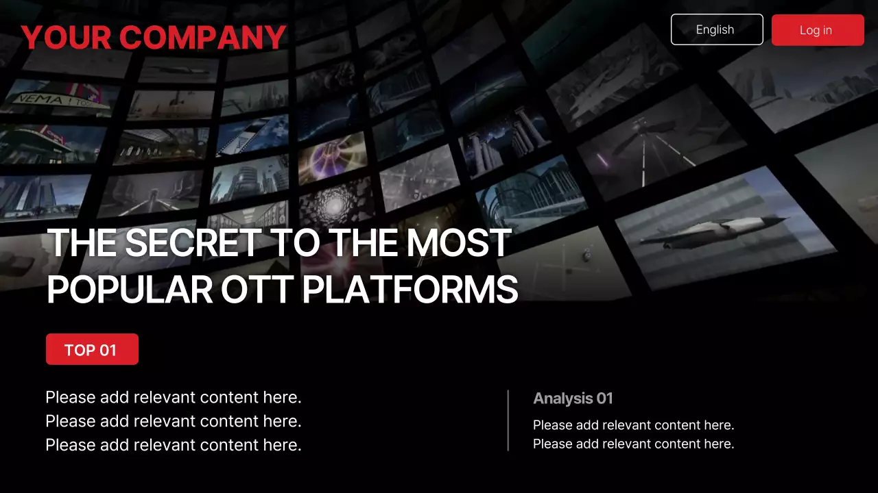 블랙 모던 미디어 프리젠테이션