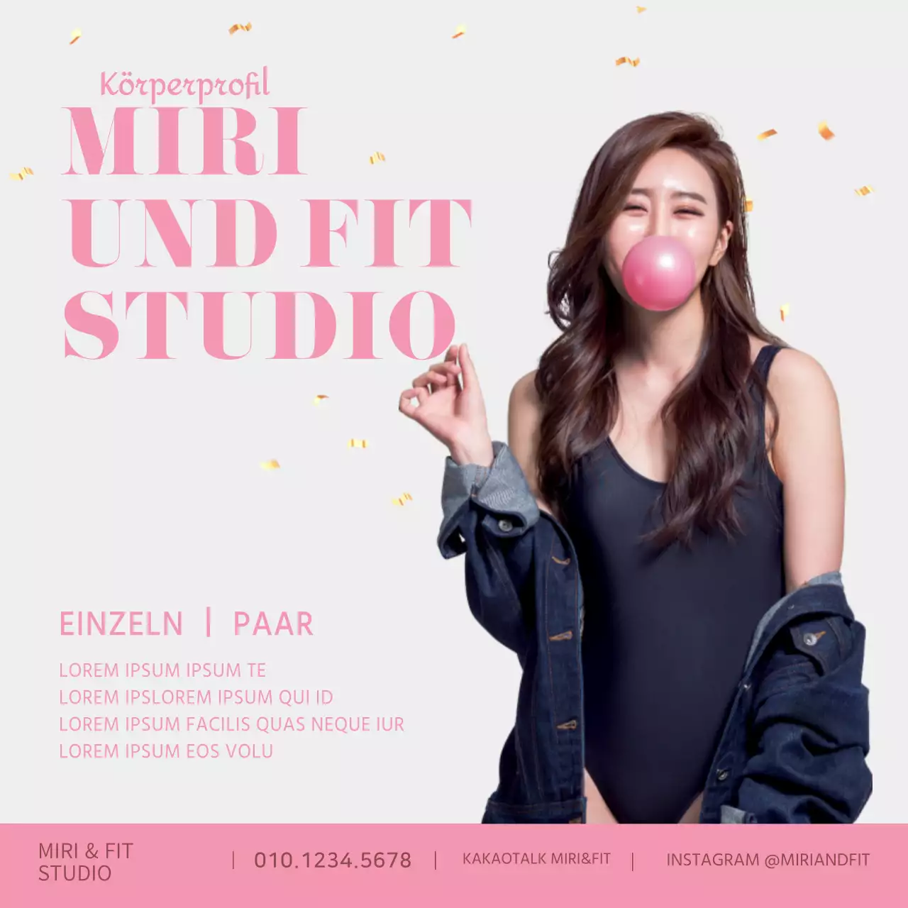 rosa einfaches Bildemphasis Körperprofil Studio