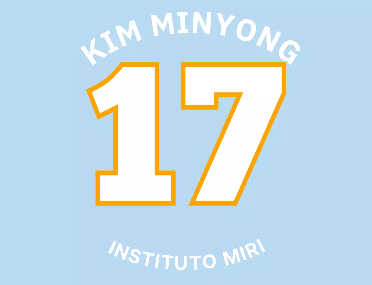 Camiseta azul celeste pastel del equipo escolar