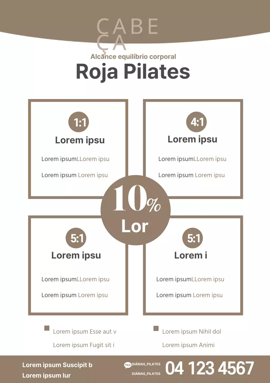 Promoção de preços Simple Pilates em Bege