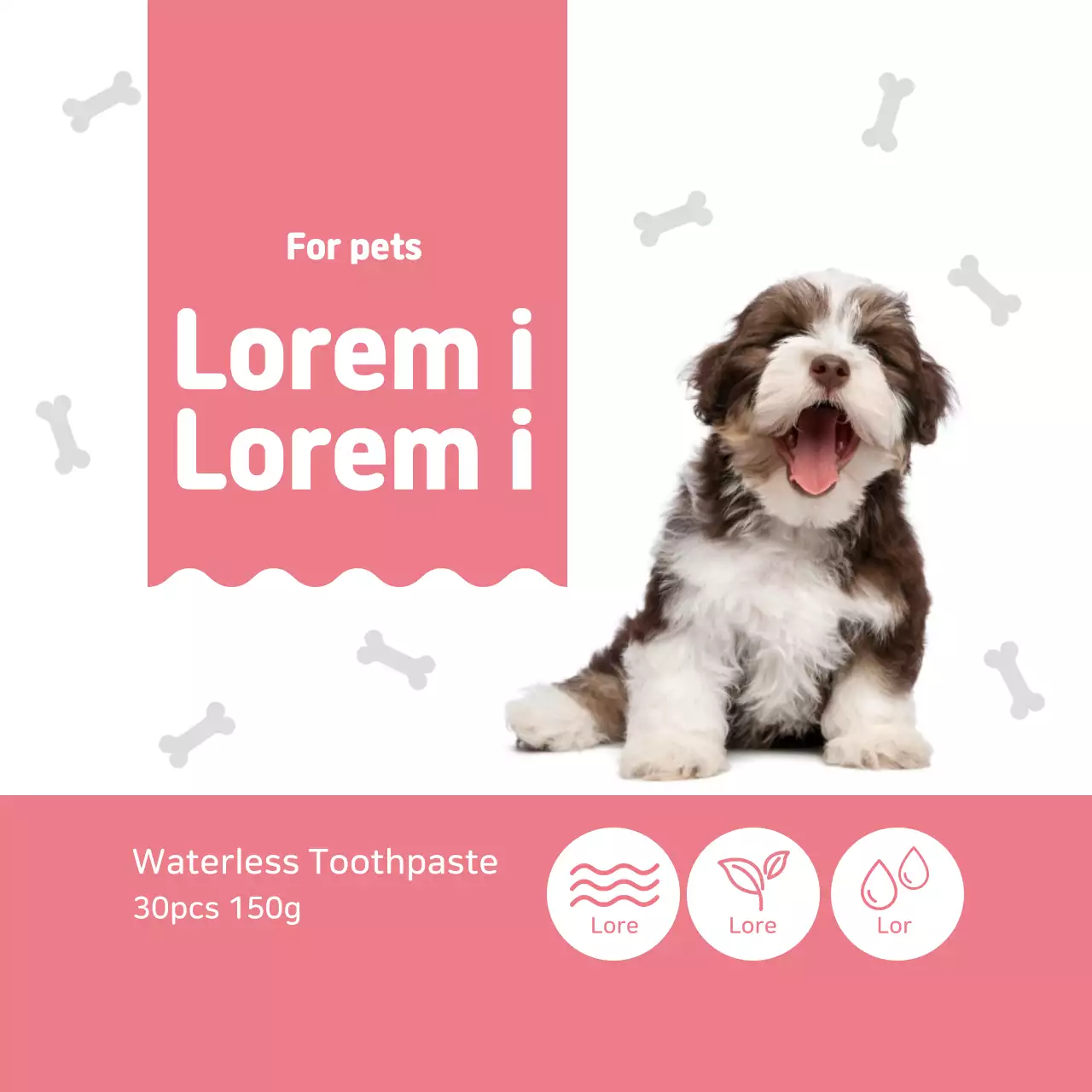 Label Pasta Gigi Lucu Berwarna Merah Muda