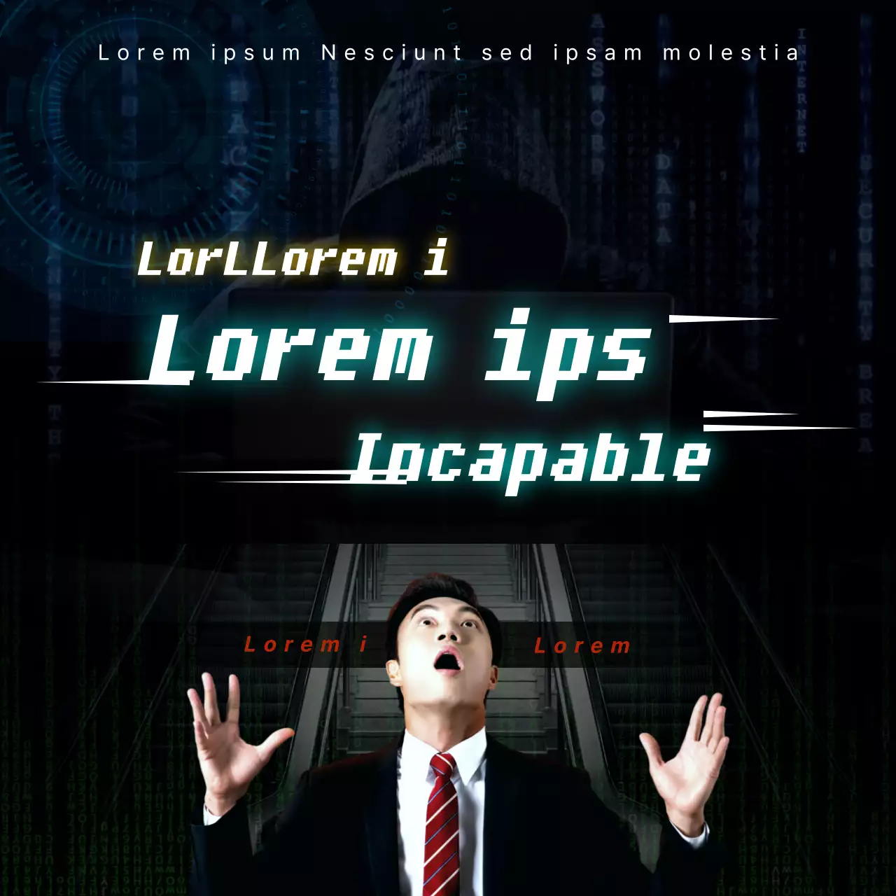 Un thème de salle d'évasion avec des tons bleu marine et un concept de retraite anticipée