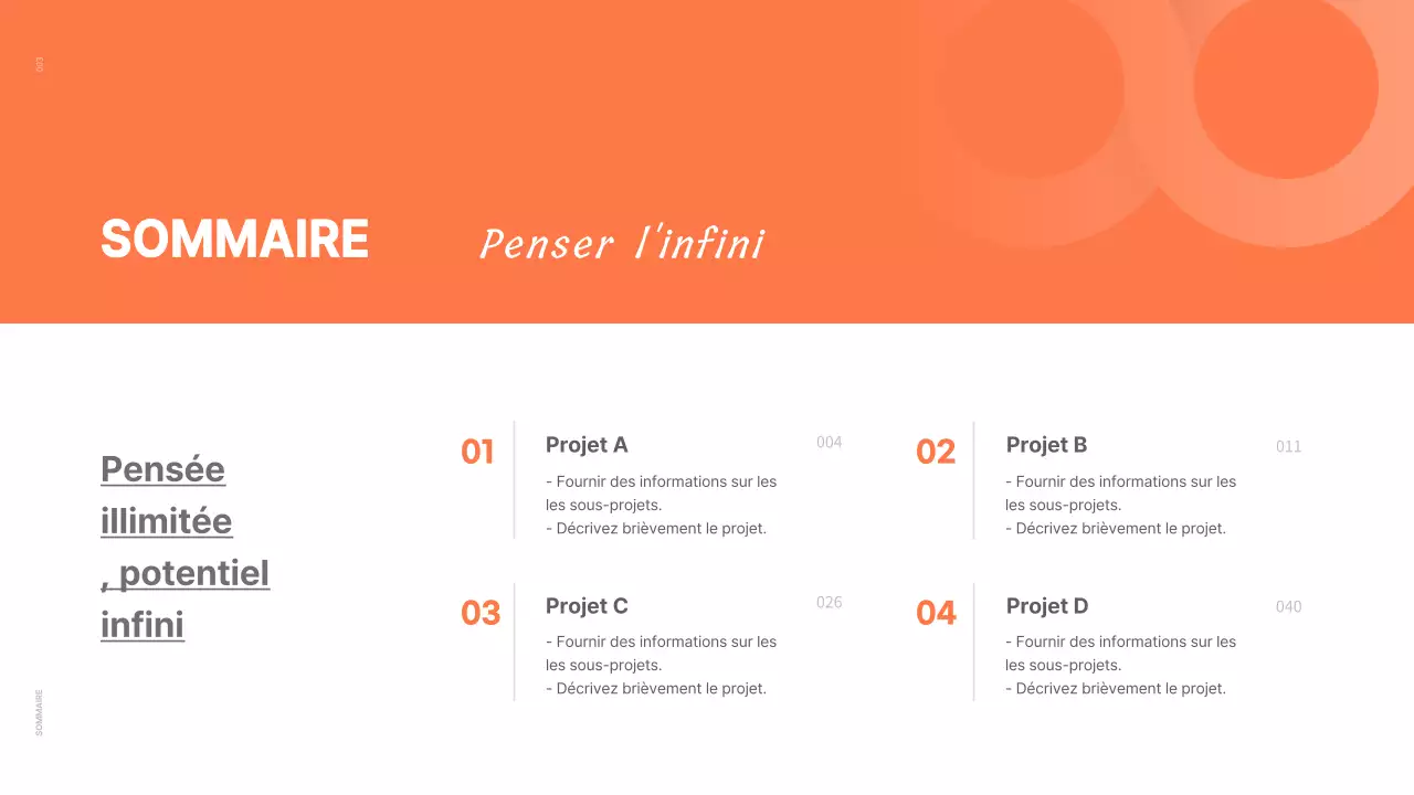 Un portefeuille au concept épuré en blanc et orange