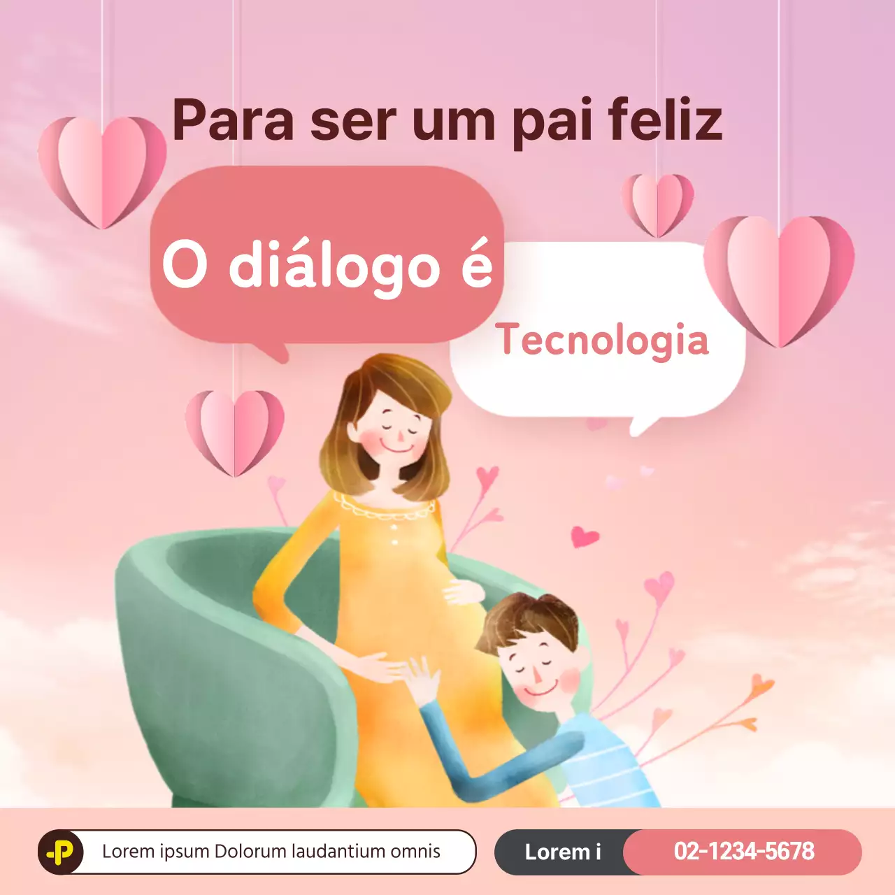 Ilustração cor-de-rosaConceitoAconselhamento psicológicoMídias sociais