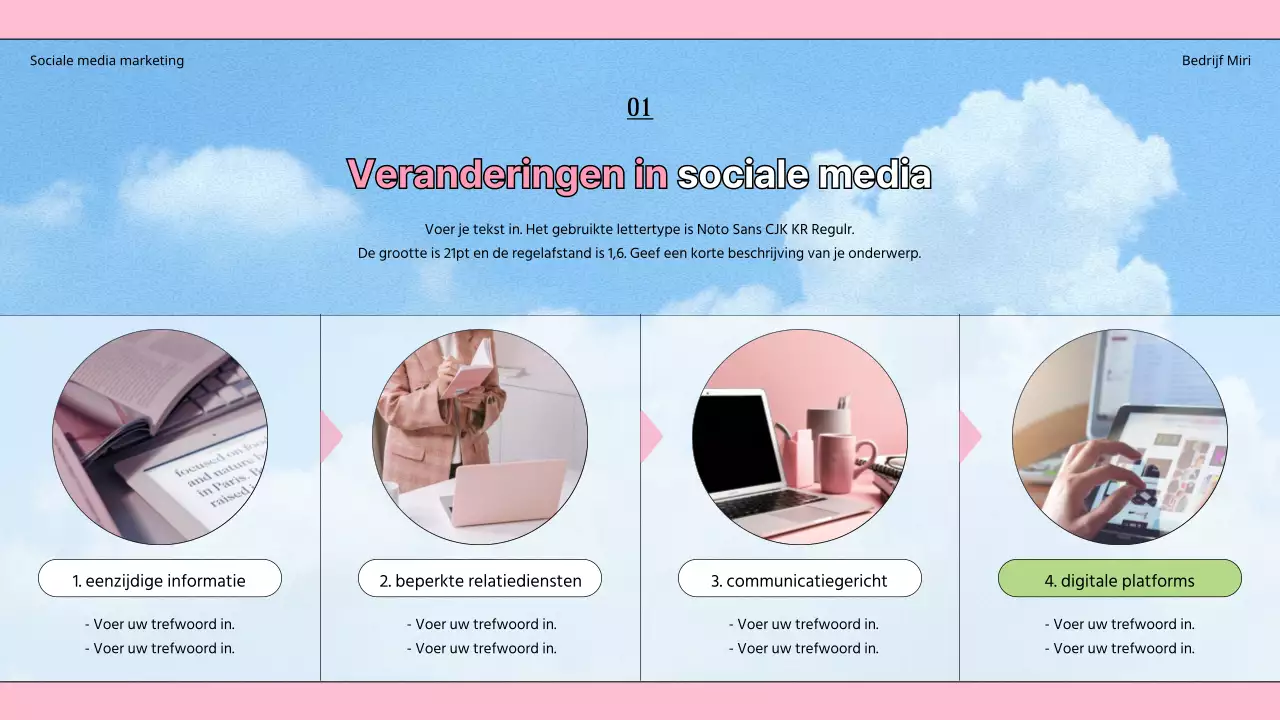 Kitscherige trends in de sociale-mediamarketingindustrie met een lichtblauwe achtergrond