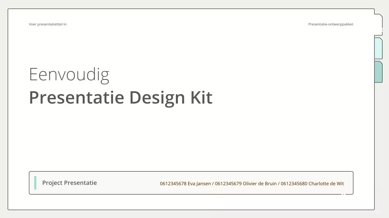 Strakke en eenvoudige presentatieset in geel