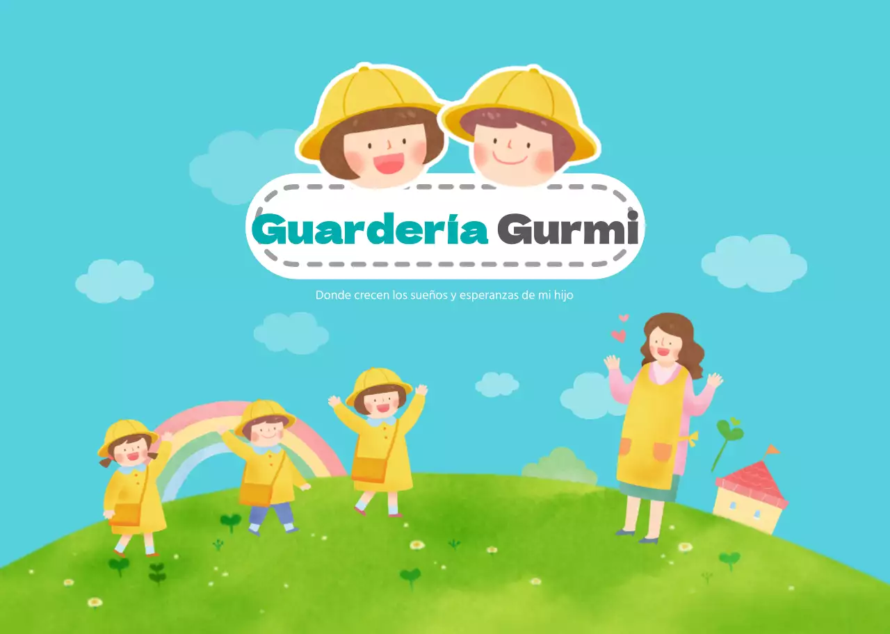 Bonito cuadernillo de primavera para guardería en color menta y multicolor