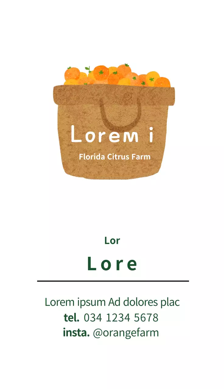 Danh thiếp quảng cáo trang trại xanh mộc mạc