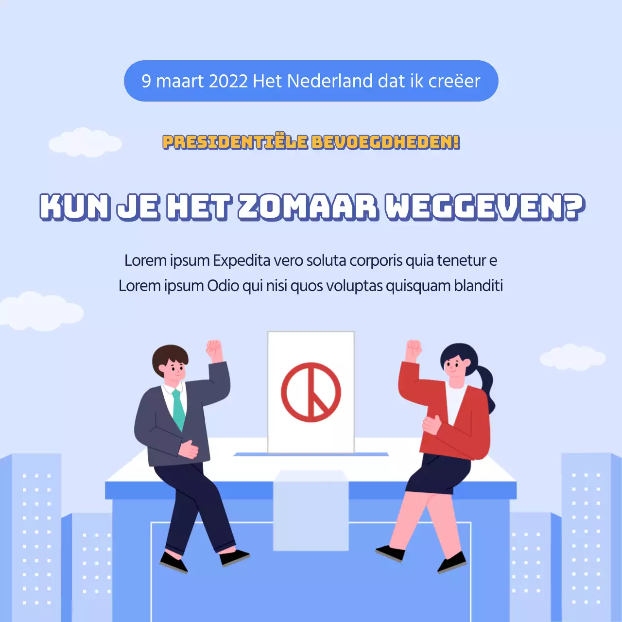 De presidentsverkiezingen in blauw: welke bevoegdheden heeft de president? Stem in de 20e presidentsverkiezing