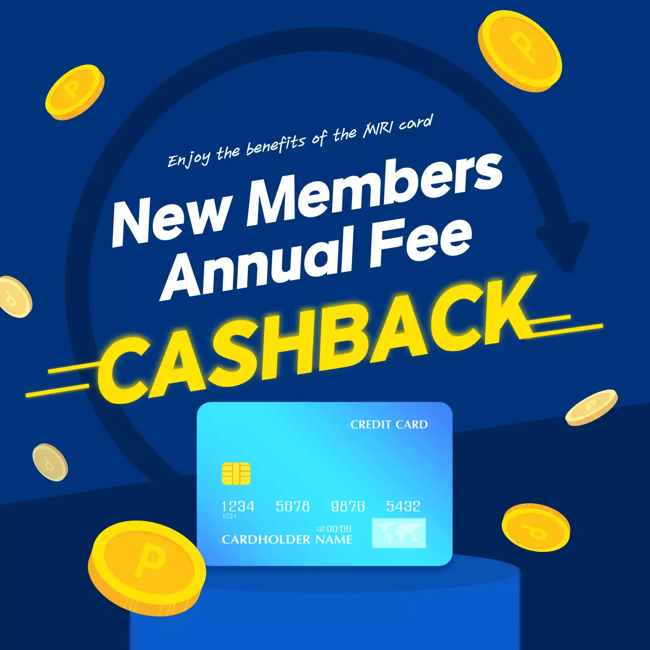 Blue Modern Cashback Promotion Social Media Post