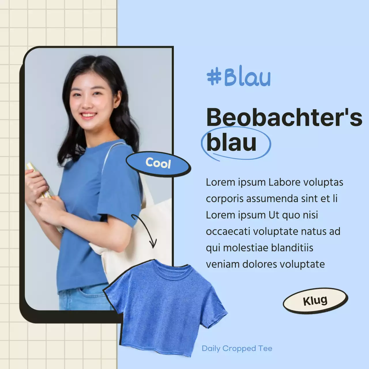 Der psychologische Test von orangefarbenen und beigen T-Shirts