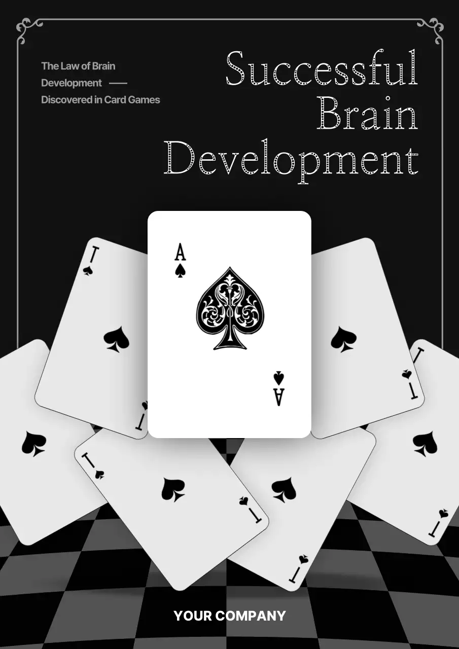 Black Elegant Brain Guide Book Cover