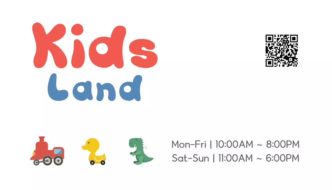 赤 ポップ 子供 営業時間 名刺