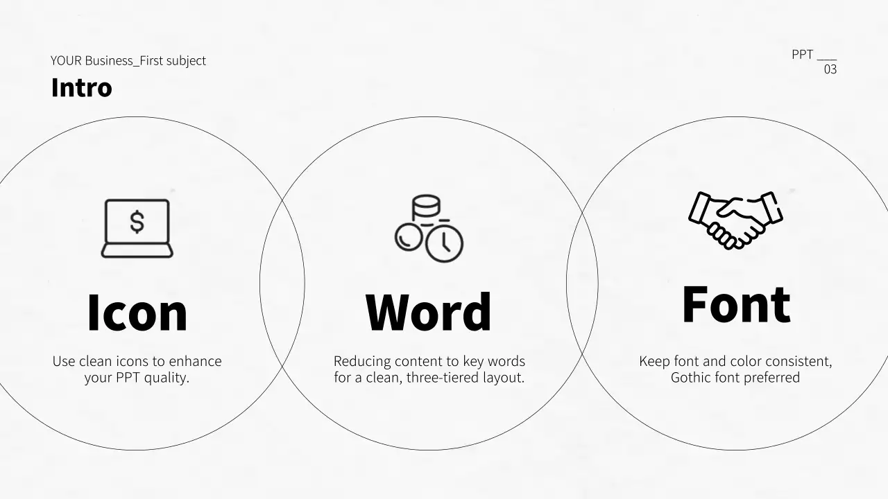 화이트 미니멀리스트 비즈니스 프레젠테이션