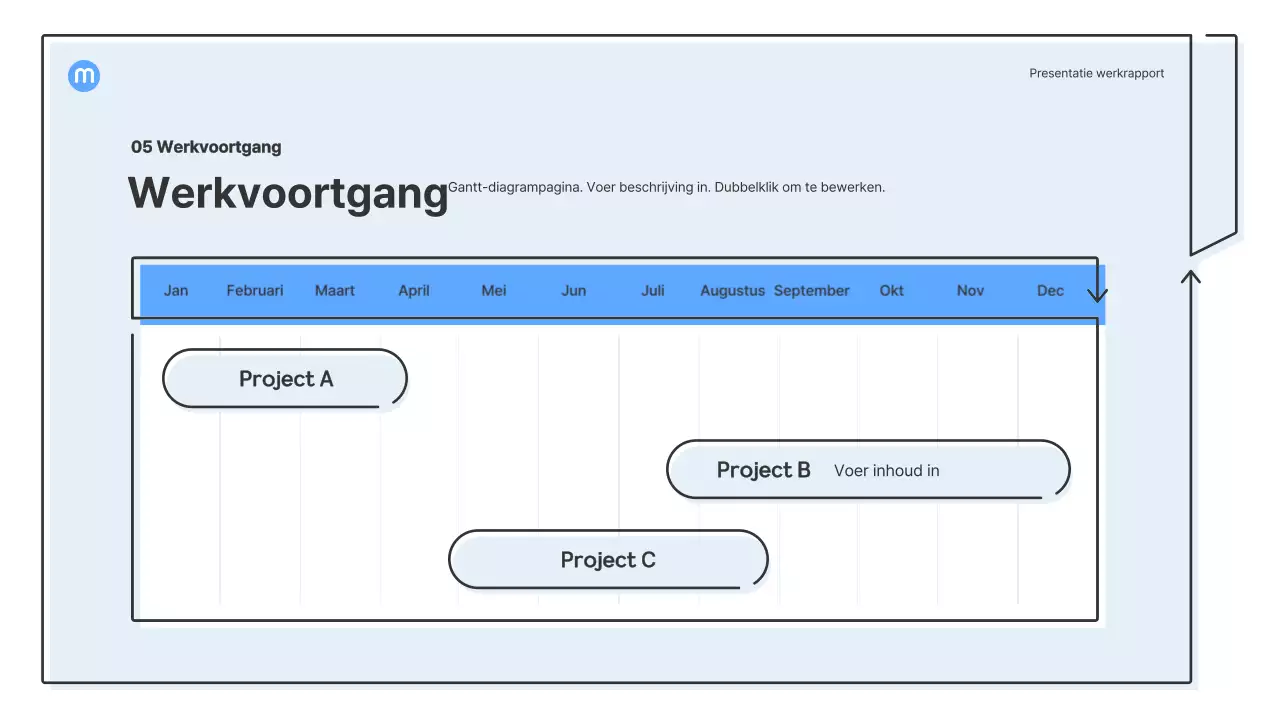 Puntvormen met lichtblauwe pijlen zakelijke presentatieset