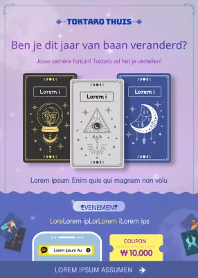 Een mystiek gevoel in paars en marineblauw Carrière Fortuin Tarotkaart Event Pop-Up