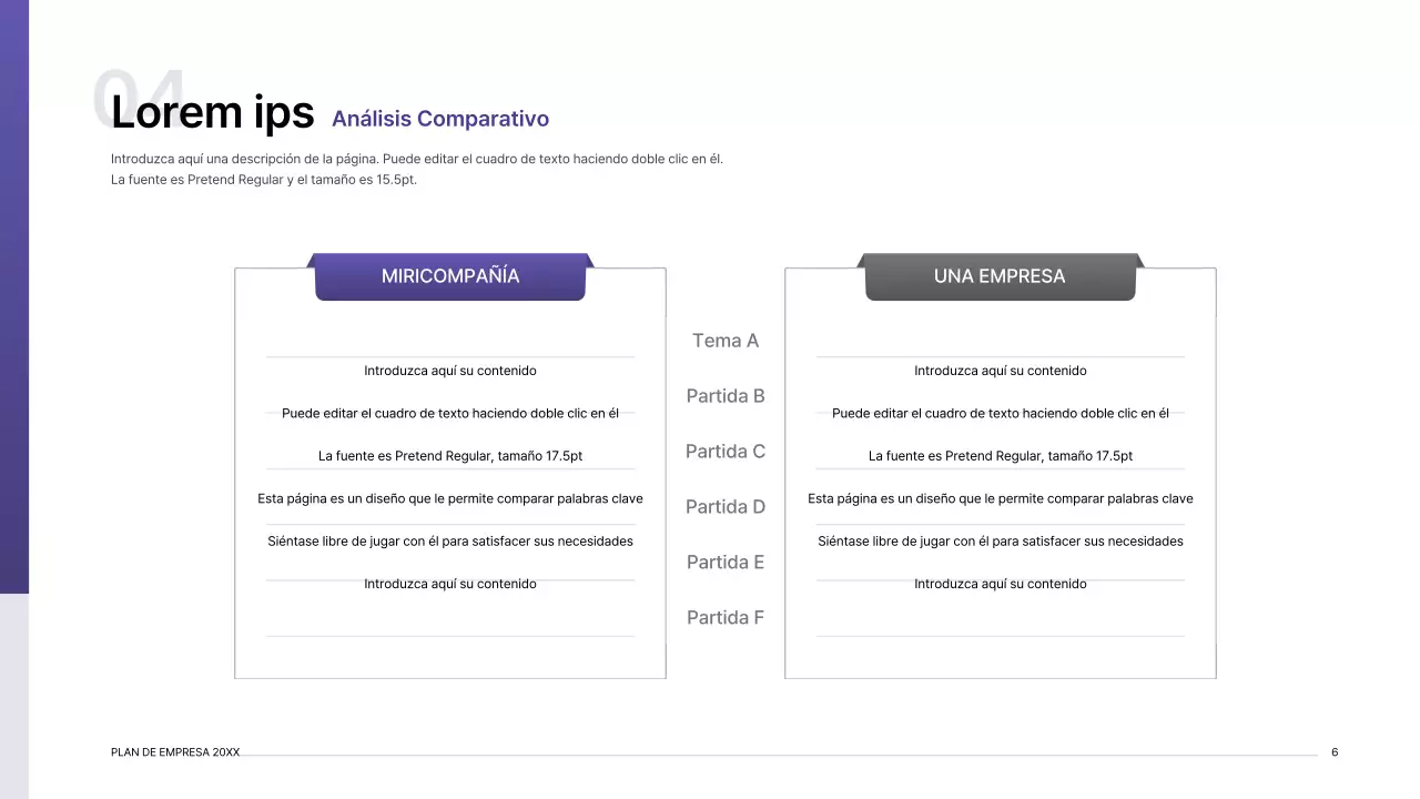 Kit de presentación de plan de negocio con concepto de índice de degradado púrpura