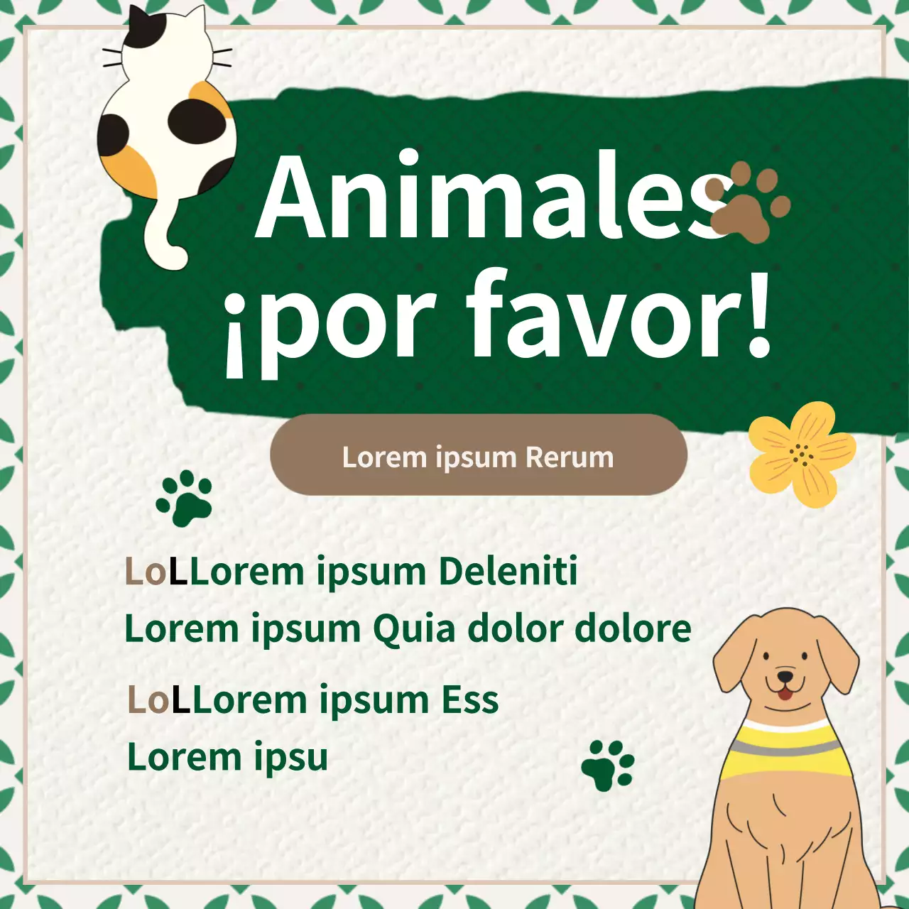 Promover la responsabilidad social de las empresas con texturas verdes y marrones