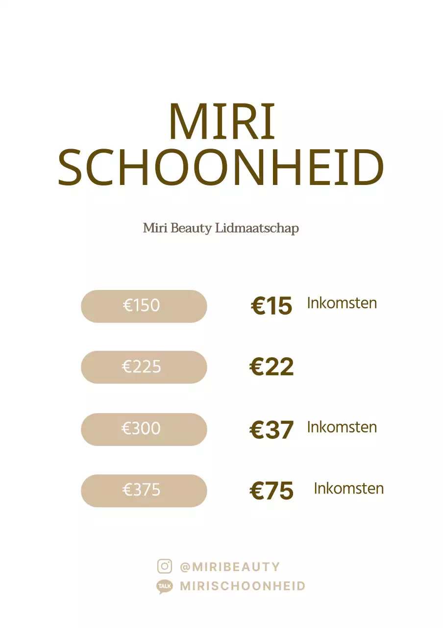 Bruine Luxe Massagesalon Prijs Menu Tafel Acryl Stand