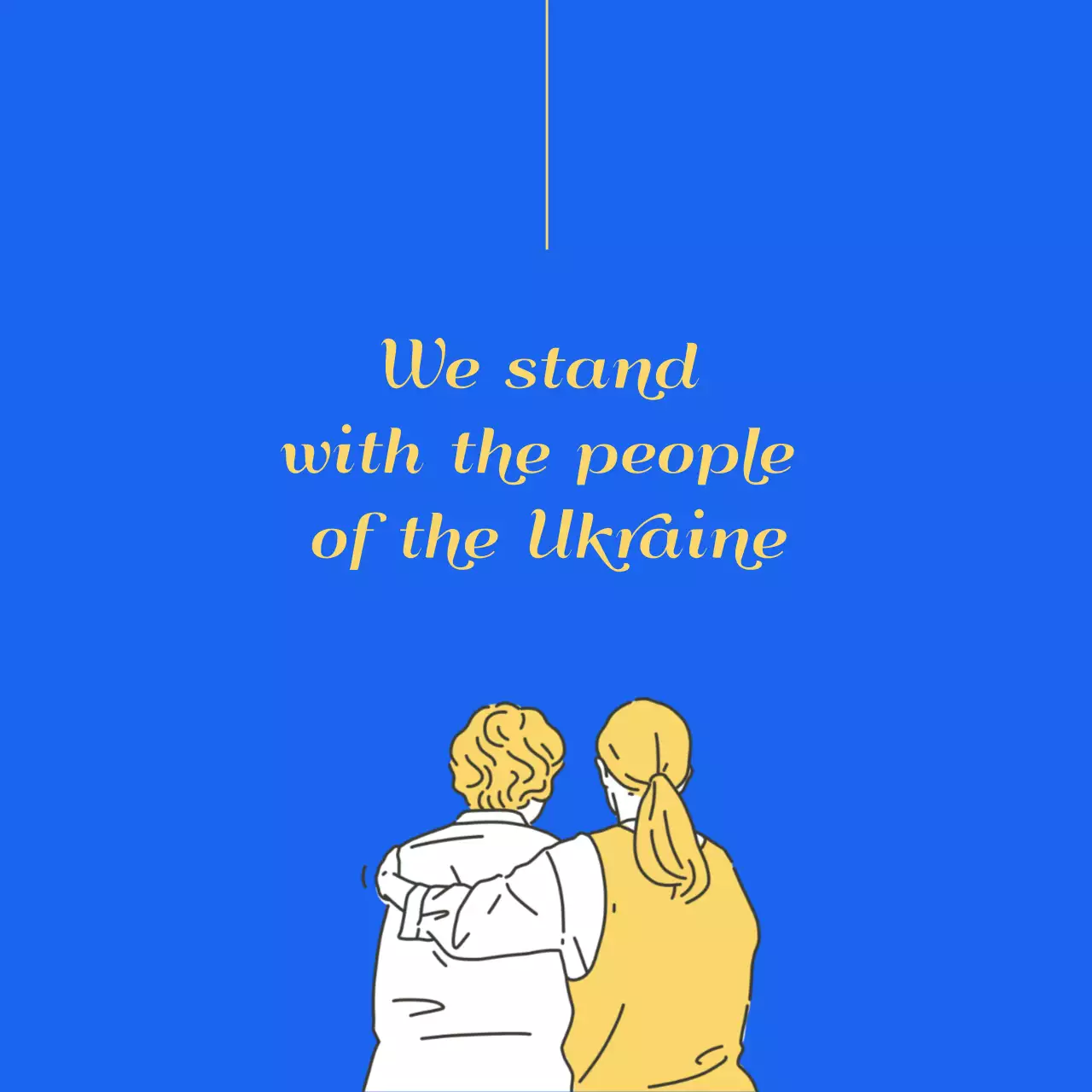 青 シンプル 支援 ポスター Instagram投稿