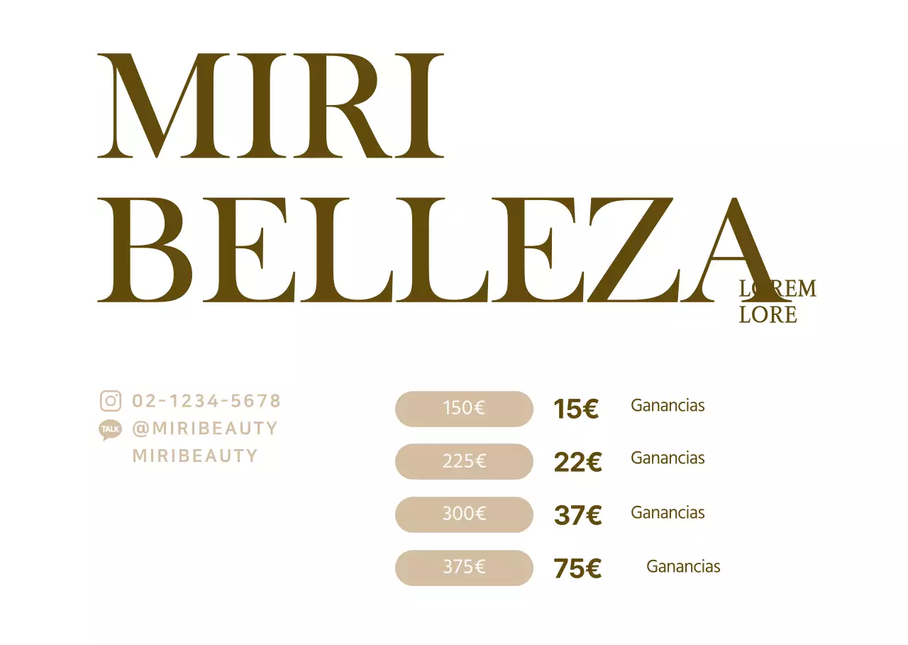 Guía de socios para salón de belleza de lujo marrón Soporte acrílico para salón de belleza