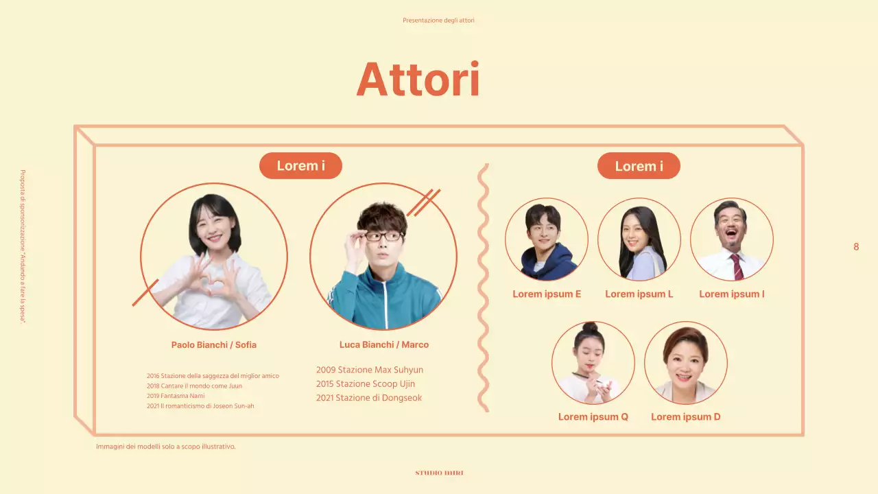 Proposta di sponsorizzazione pubblicitaria di un film colorato