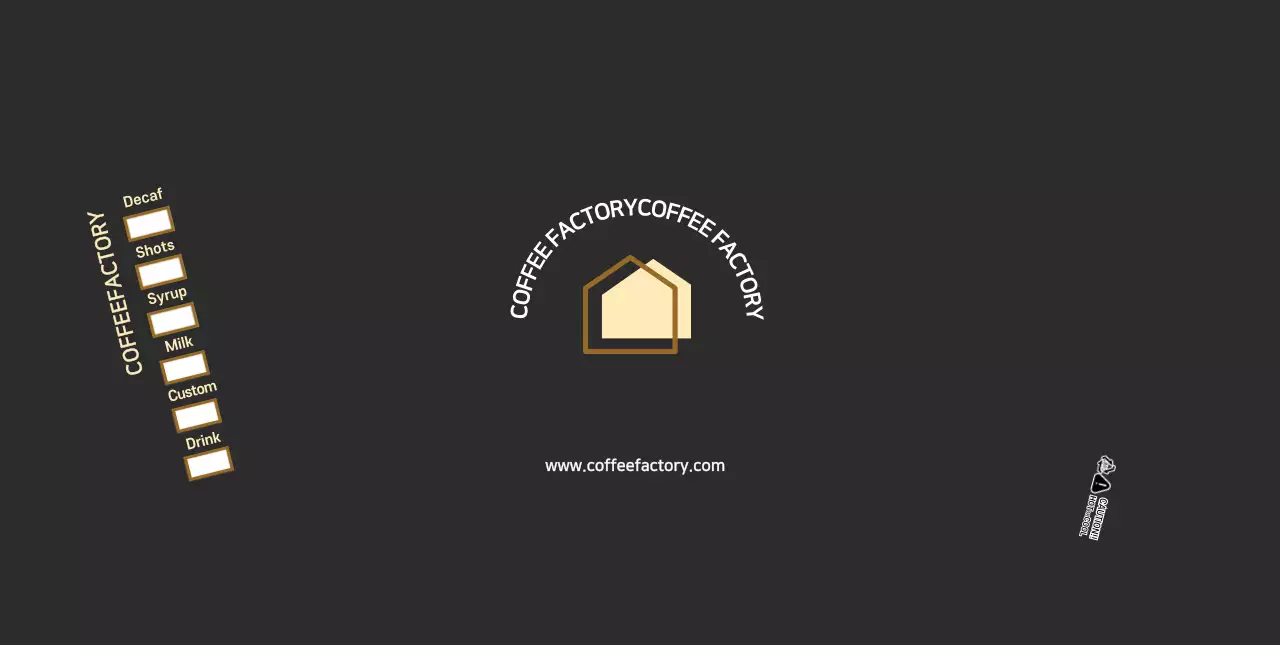 Black modern cafe logo cafe paper cups