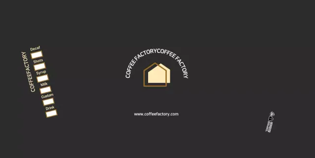 Black modern cafe logo cafe paper cups