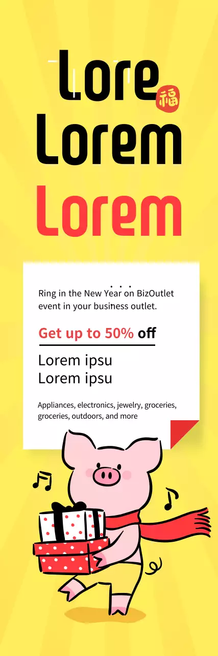 Banner amarelo de promoção de vendas na moda