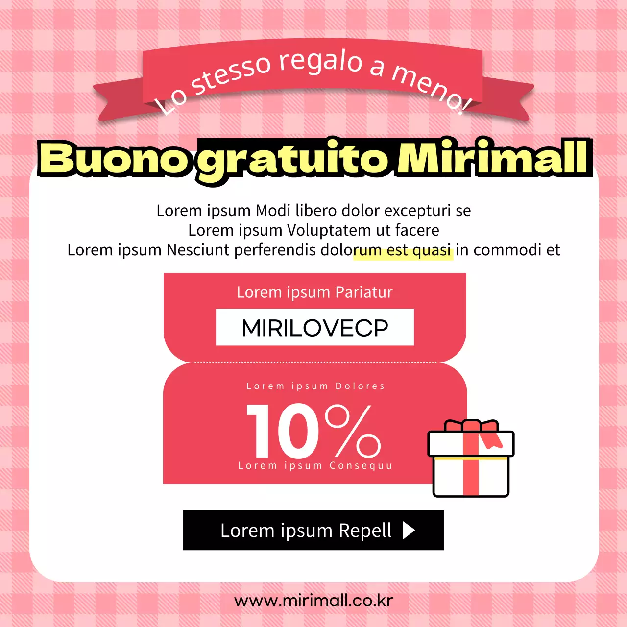 Sondaggio regalo con illustrazione di innamorati su sfondo a scacchi CardNews