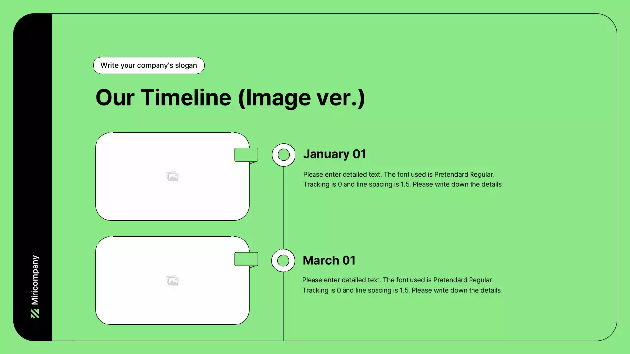 Business illustration with simple lines and green color