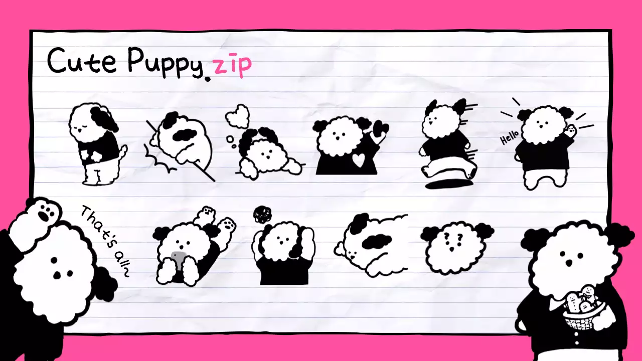 핑크 애니메이션 컨셉 가이드 프레젠테이션