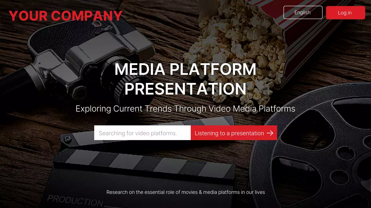 블랙 모던 미디어 프리젠테이션