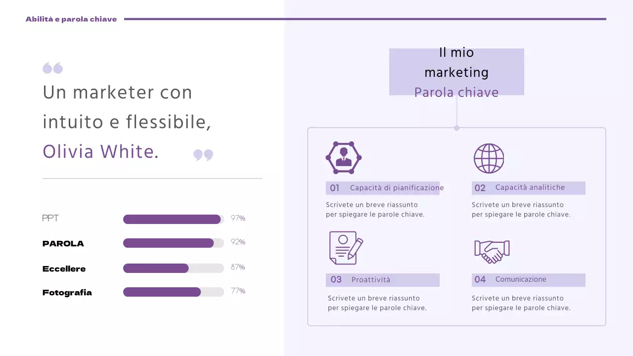 Un portafoglio di marketing pulito