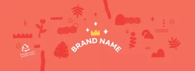 Red Cute Illustration Shapes Patterns