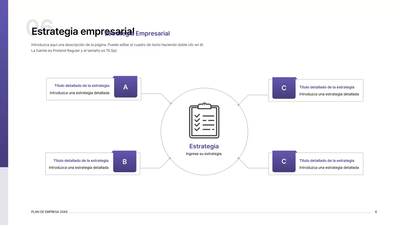 Kit de presentación de plan de negocio con concepto de índice de degradado púrpura