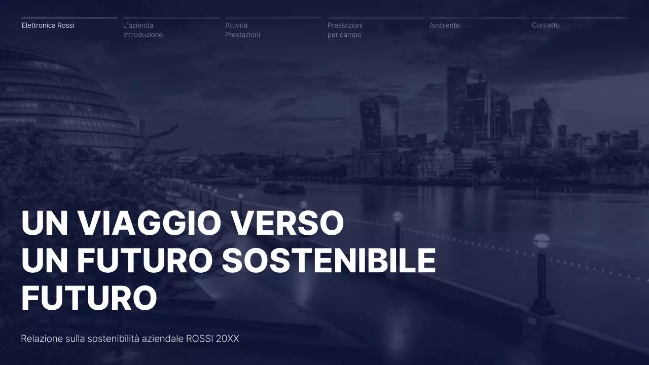 Concetto semplice in blu navy e bianco relazione di gestione aziendale