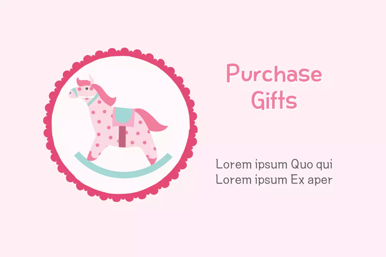 Banner de propaganda de presentes simples rosa