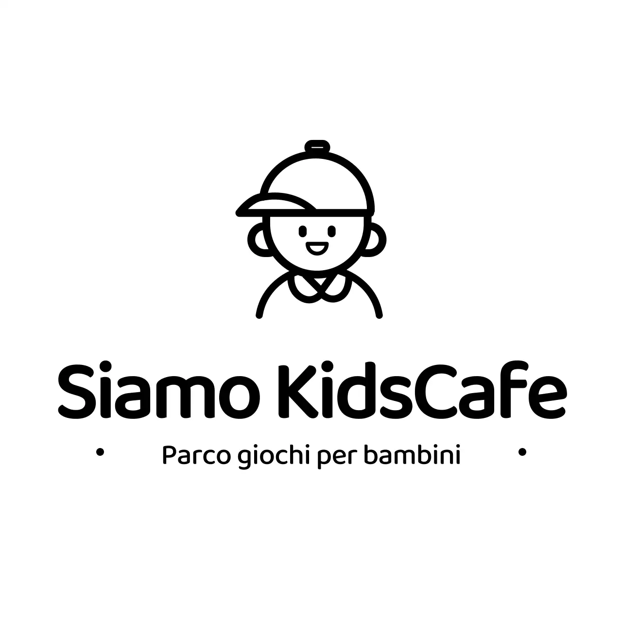 Semplice logo iconico stile caffè per bambini