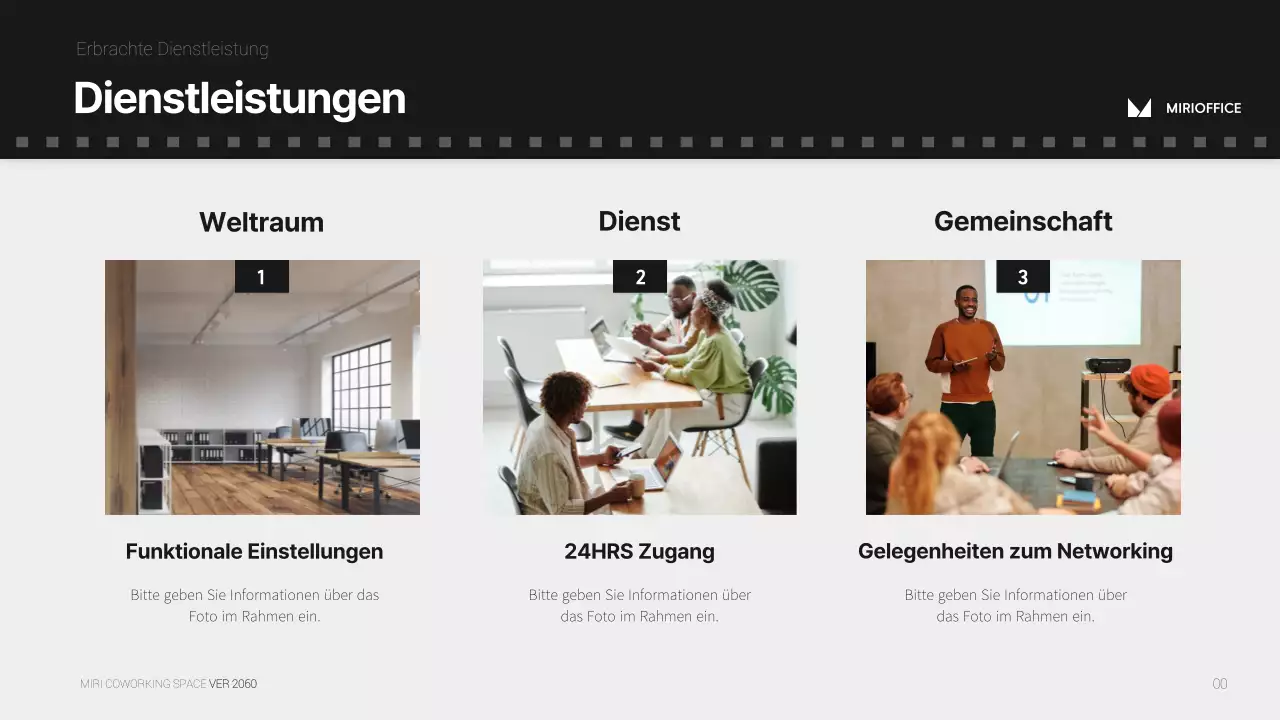 Monotones einfaches Filmkonzept für ein Gemeinschaftsbüro