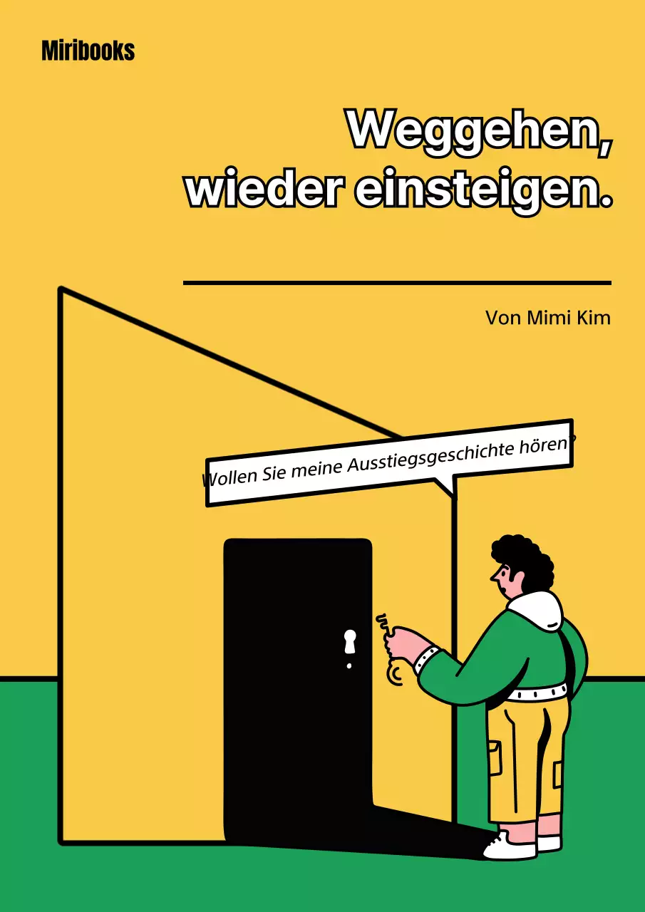 Exit-Aufsatz mit gelbem und grünem Türöffnerkonzept