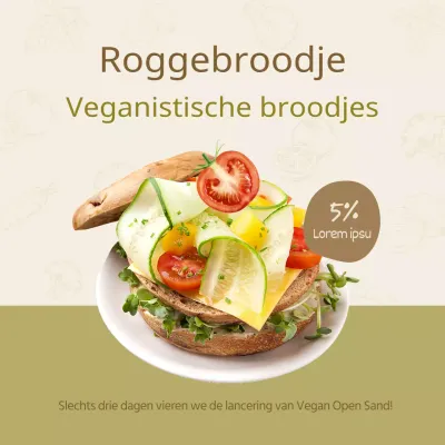 Kortingen voor sandwiches met beige-groene tinten