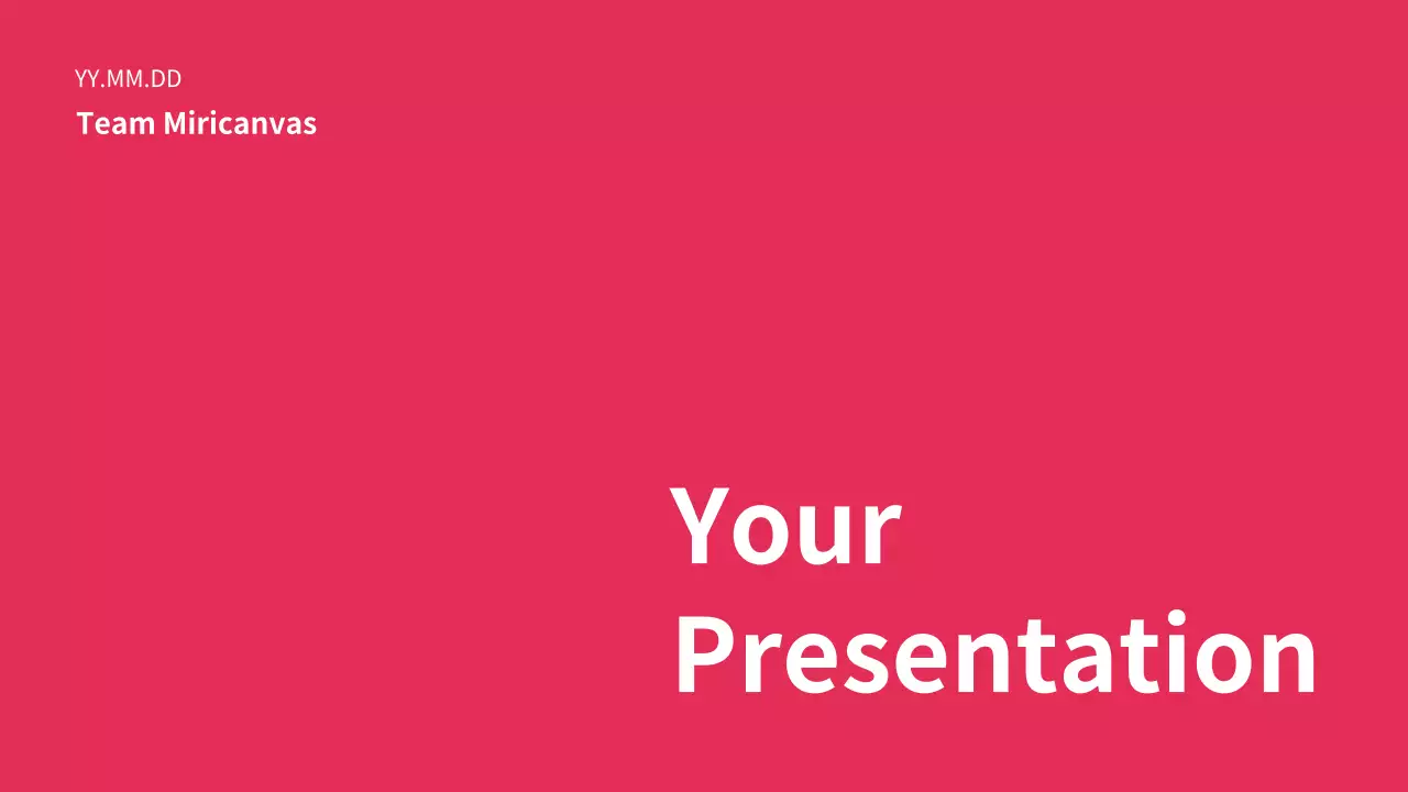 赤 シンプル プロフィール プレゼンテーション