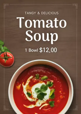 Red Rustic Soup Promotion Poster